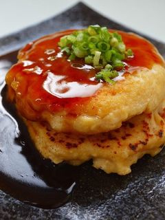 鶏挽肉の豆腐ハンバーグ(和風あんかけ)-レシピのメイン写真