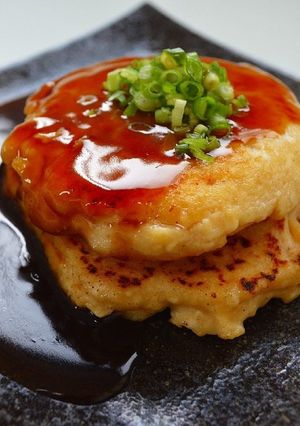鶏挽肉の豆腐ハンバーグ（和風あんかけ）-レシピのメイン写真