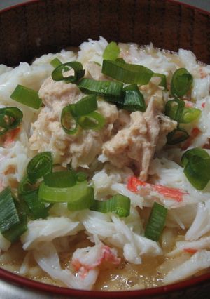 カニツナ丼(卵かけごはんで)-レシピのメイン写真