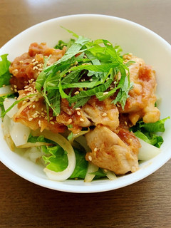 鶏の梅みそ丼-レシピのメイン写真