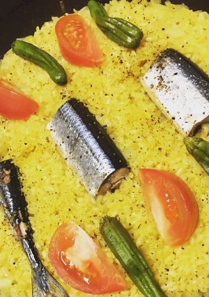 フライパンで簡単♡秋刀魚のカレーピラフ-レシピのメイン写真