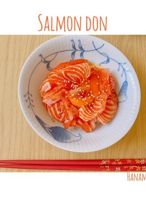 贅沢☆サーモン丼-レシピのメイン写真