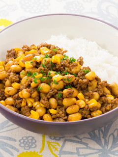 10分で完成!大豆とコーンのキーマカレー-レシピのメイン写真