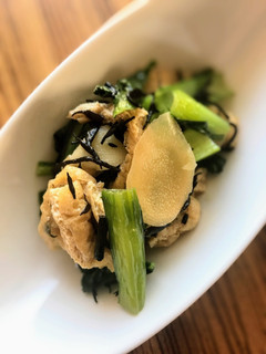新しょうがと小松菜の含め煮-レシピのメイン写真