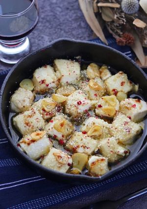 外はサクカリッ！お豆腐のアヒージョ♡-レシピのメイン写真