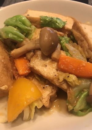 ご飯がすすむ　厚揚げの味噌炒め-レシピのメイン写真