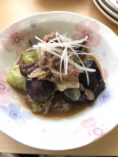 牛肉となすとレタスの牡蠣ソース炒め-レシピのメイン写真
