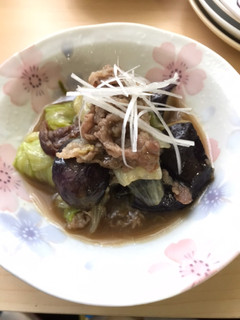 牛肉となすとレタスの牡蠣ソース炒め-レシピのメイン写真