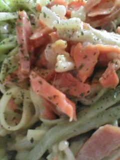 秋鮭ときのこのコンソメクリームパスタ-レシピのメイン写真