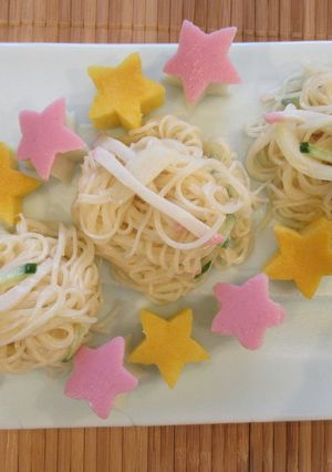 七夕に！かまぼこサラダそうめん-レシピのメイン写真