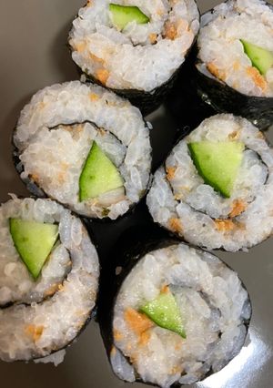 海苔巻きシリーズ！鮭たらこ旨塩かっぱ巻き-レシピのメイン写真