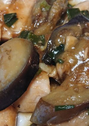 大葉薫る鶏むね肉とナスの炒め-レシピのメイン写真