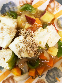 レンジ肉なしトマト中華風豆腐春雨炒め煮-レシピのメイン写真