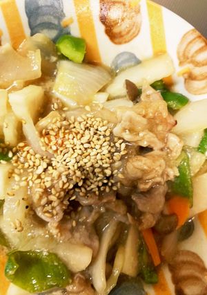 全てレンジ大根豚こまトンテキ味青椒肉絲風-レシピのメイン写真