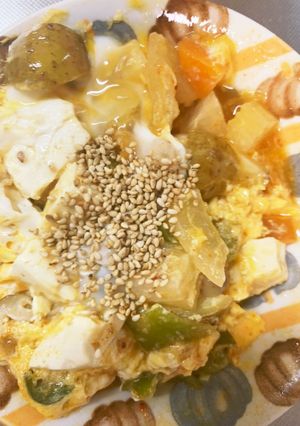 全てレンジ温野菜卵キムチ炒飯味チャンプル-レシピのメイン写真