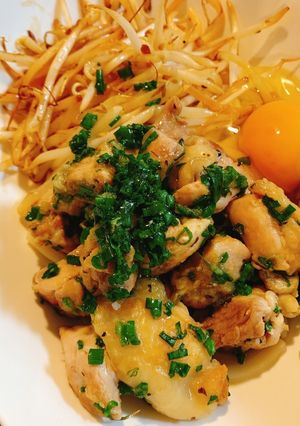 鳥もも肉の柚子胡椒ねぎ胡麻油まみれ-レシピのメイン写真