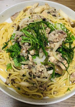 しめじとサバ缶のおろしパスタ-レシピのメイン写真