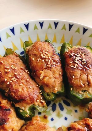 栄養まるごとピーマンの肉詰め〜甘辛タレ〜-レシピのメイン写真