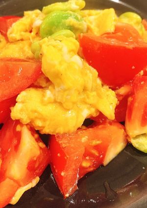 簡単！卵とトマトの鶏がらスープ炒め-レシピのメイン写真