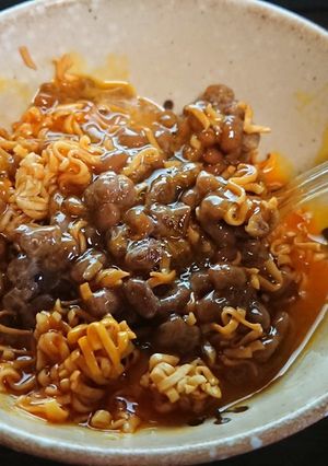 秒殺おつまみ！チキンラーメン×納豆×卵-レシピのメイン写真