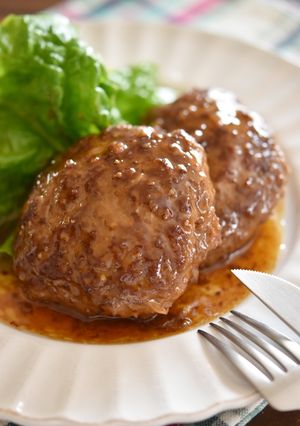 粒マスタードの照り焼きハンバーグ-レシピのメイン写真