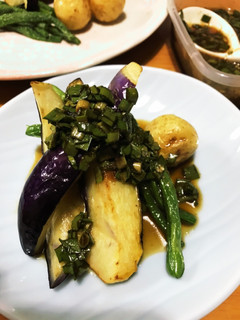 揚げ野菜のニラ醤油添え-レシピのメイン写真