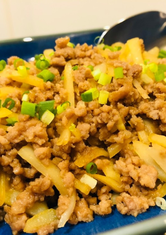 豚挽肉と千切りじゃがいもの甘辛炒め＊-レシピのメイン写真