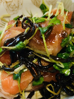 サーモンの塩昆布和え-レシピのメイン写真