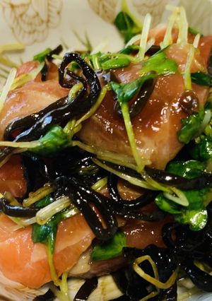 サーモンの塩昆布和え-レシピのメイン写真