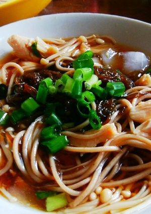 鶏だしの♡絶品もずく蕎麦-レシピのメイン写真