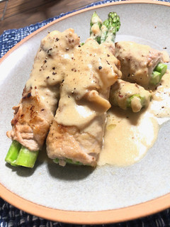 肉巻き ミソカルポーネソース添え-レシピのメイン写真