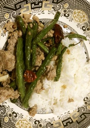 四川　豚肉とビーンズの炒め物　中華-レシピのメイン写真