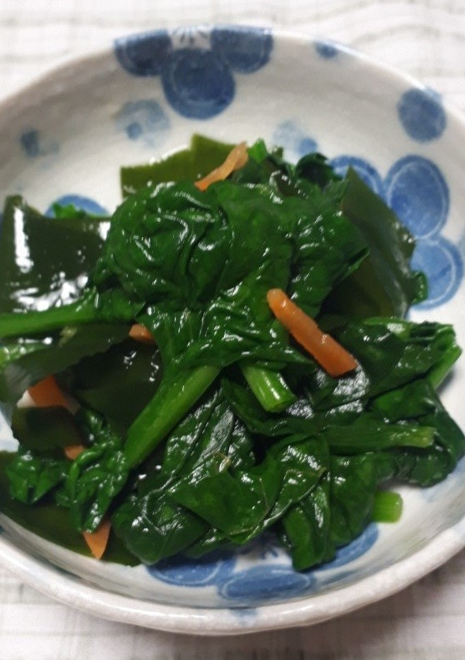 ほうれん草とわかめの和え物～柑橘風味～-レシピのメイン写真