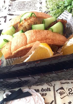 簡単★ ポークと玉子サンド弁当 詰め方-レシピのメイン写真