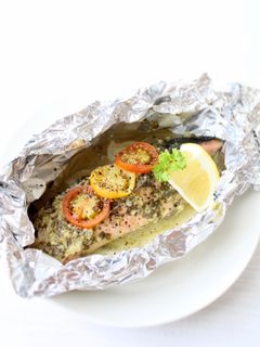 【鮭のホイル焼き(ガーリックバジル)】-レシピのメイン写真
