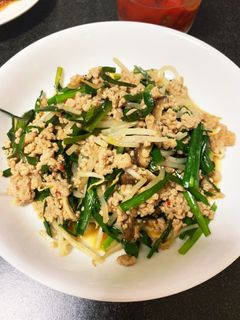 ごはん進む!ひき肉ニラもやし炒め-レシピのメイン写真