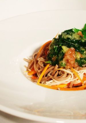食欲そそる♪モロヘイヤの梅肉おろしタレ-レシピのメイン写真