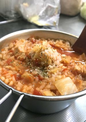 【満腹ダイエット】トマトチキンリゾット-レシピのメイン写真