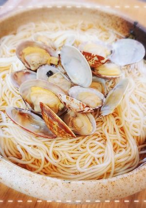 ５分で完成！あさり出汁のにゅう麺♪-レシピのメイン写真