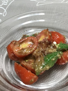 ミニトマトのゴマ酢サラダ-レシピのメイン写真