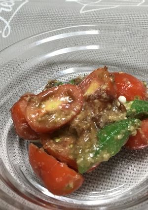 ミニトマトのゴマ酢サラダ-レシピのメイン写真