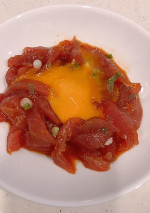 カツオの刺身で、辛旨、カツオのユッケ!-レシピのメイン写真