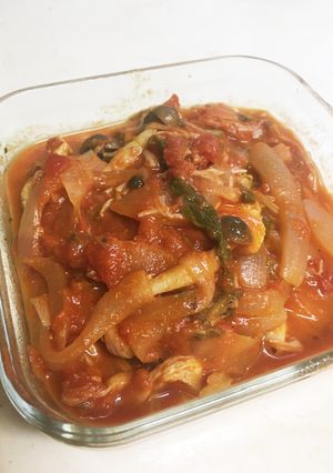 きのこと胸肉のトマトクリーム煮-レシピのメイン写真