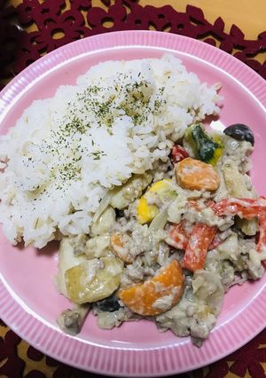 鍋キューブで☆夏野菜のココナッツ肉みそ-レシピのメイン写真