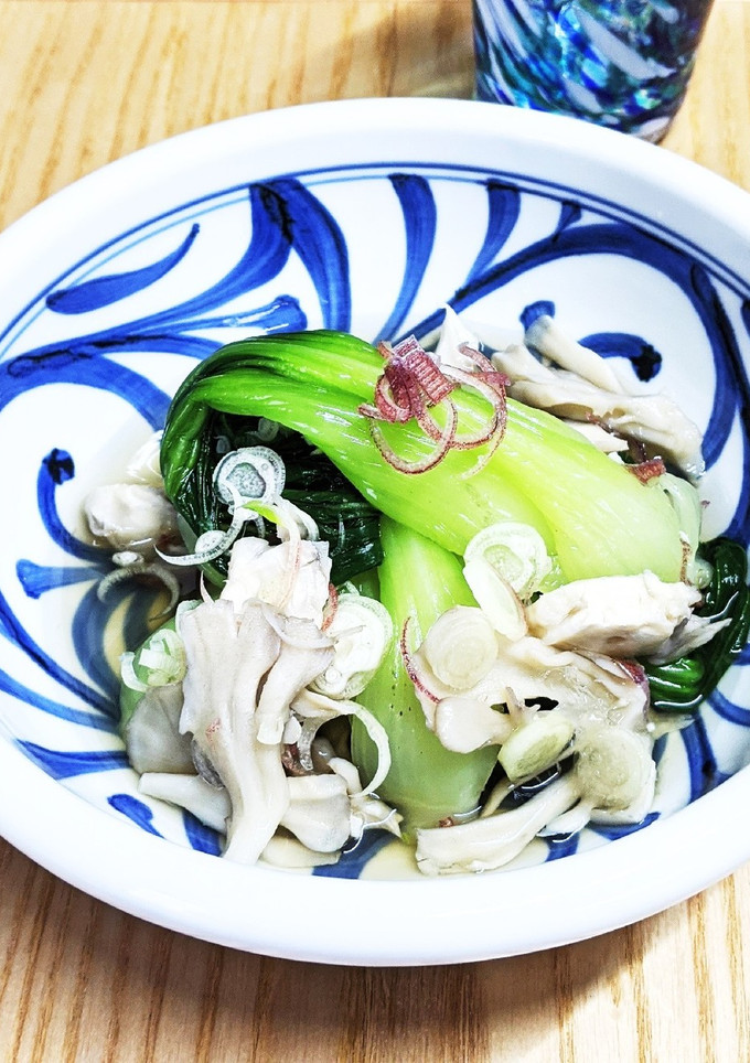 舞茸香る青梗菜の冷たいお浸し-レシピのメイン写真