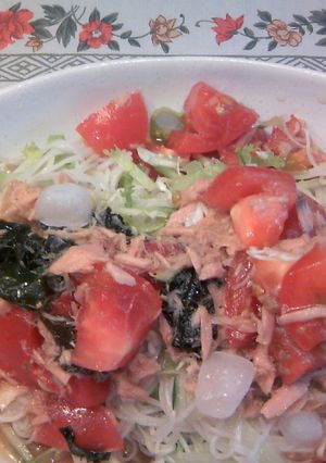 ぶっかけサラダそうめん-レシピのメイン写真