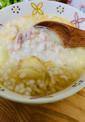 サムゲタン風お粥　もち麦バージョン♡-レシピのメイン写真