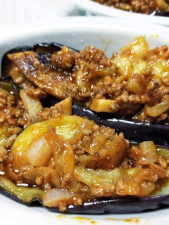 我が家の晩ご飯 茄子の挽肉炒め♪-レシピのメイン写真