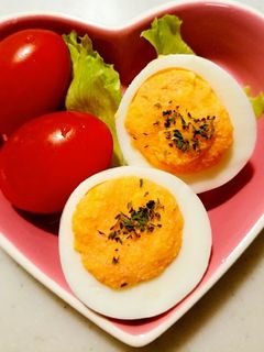 たらこマヨネーズの茹で卵♪-レシピのメイン写真