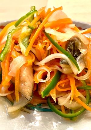 寿司酢で☆塩サバの野菜たっぷり南蛮漬け-レシピのメイン写真